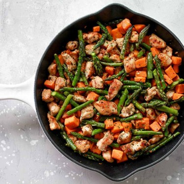 Asparagus Sweet Potato Chicken Skillet Recipe | SideChef