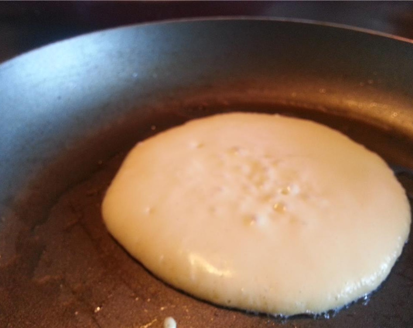 step 7 Let them cook until you see bubbles forming in the middle and a nice browning on the sides,  and then it’s time to flip.