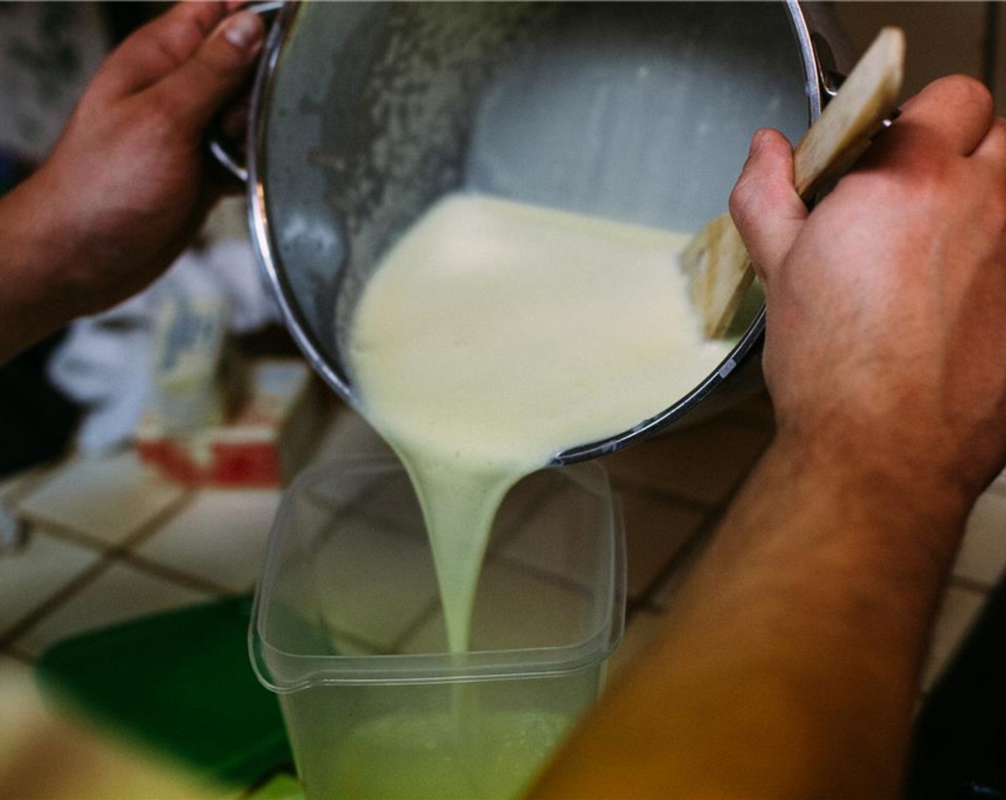 step 7 Pour base into a clean container and refrigerate for 12 to 24 hours. Use base within 3 to 5 days.