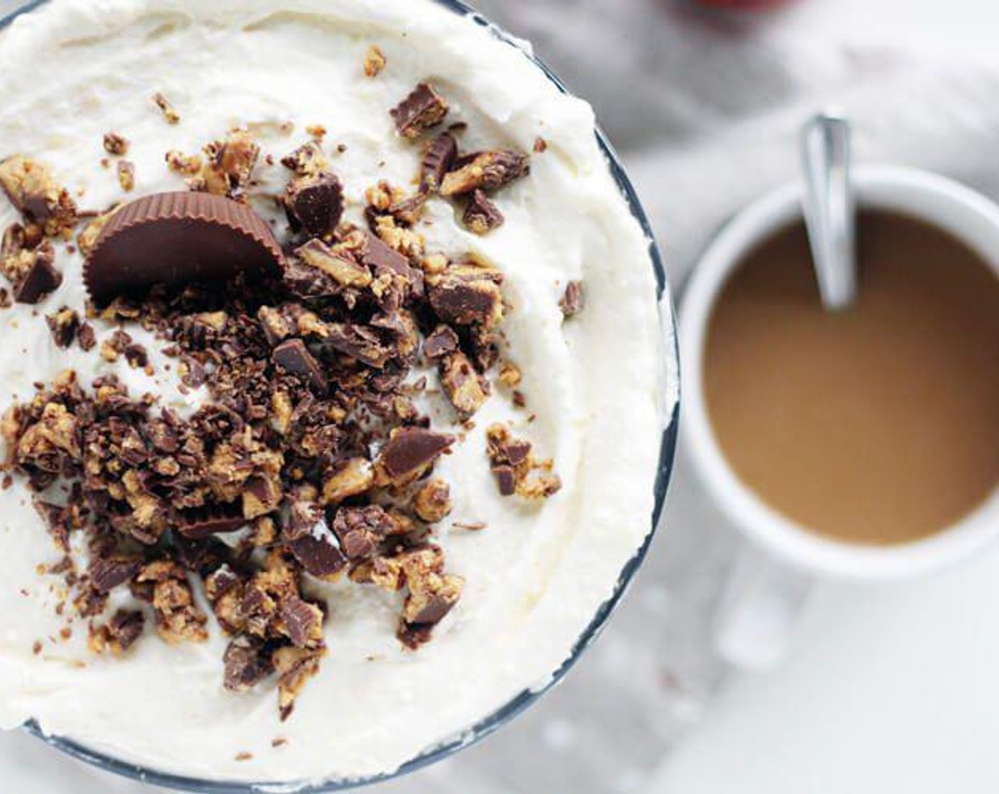 Peanut Butter Cup Punch Bowl Cake