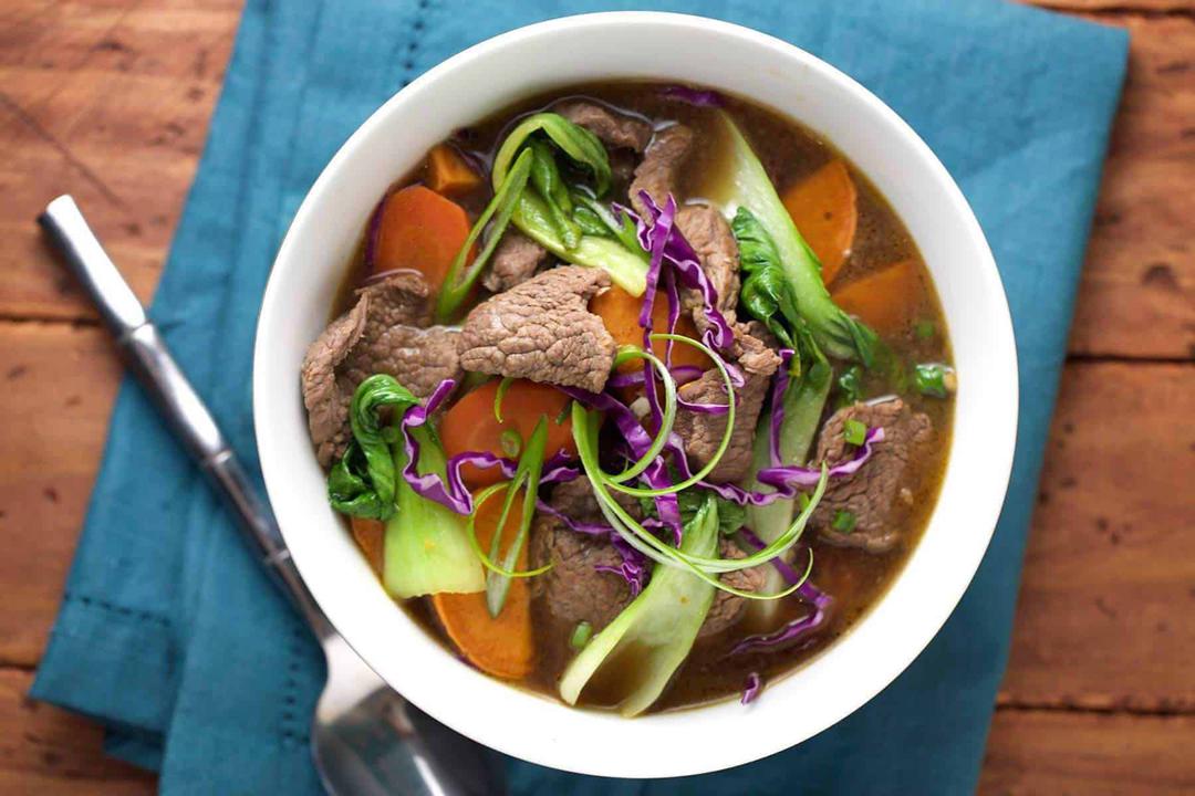 Chinese Five Spice Beef Soup with Bok Choy Recipe SideChef