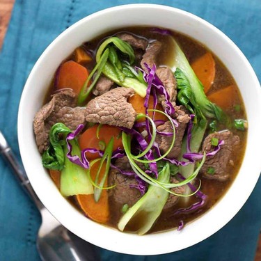 Chinese Five Spice Beef Soup with Bok Choy Recipe | SideChef