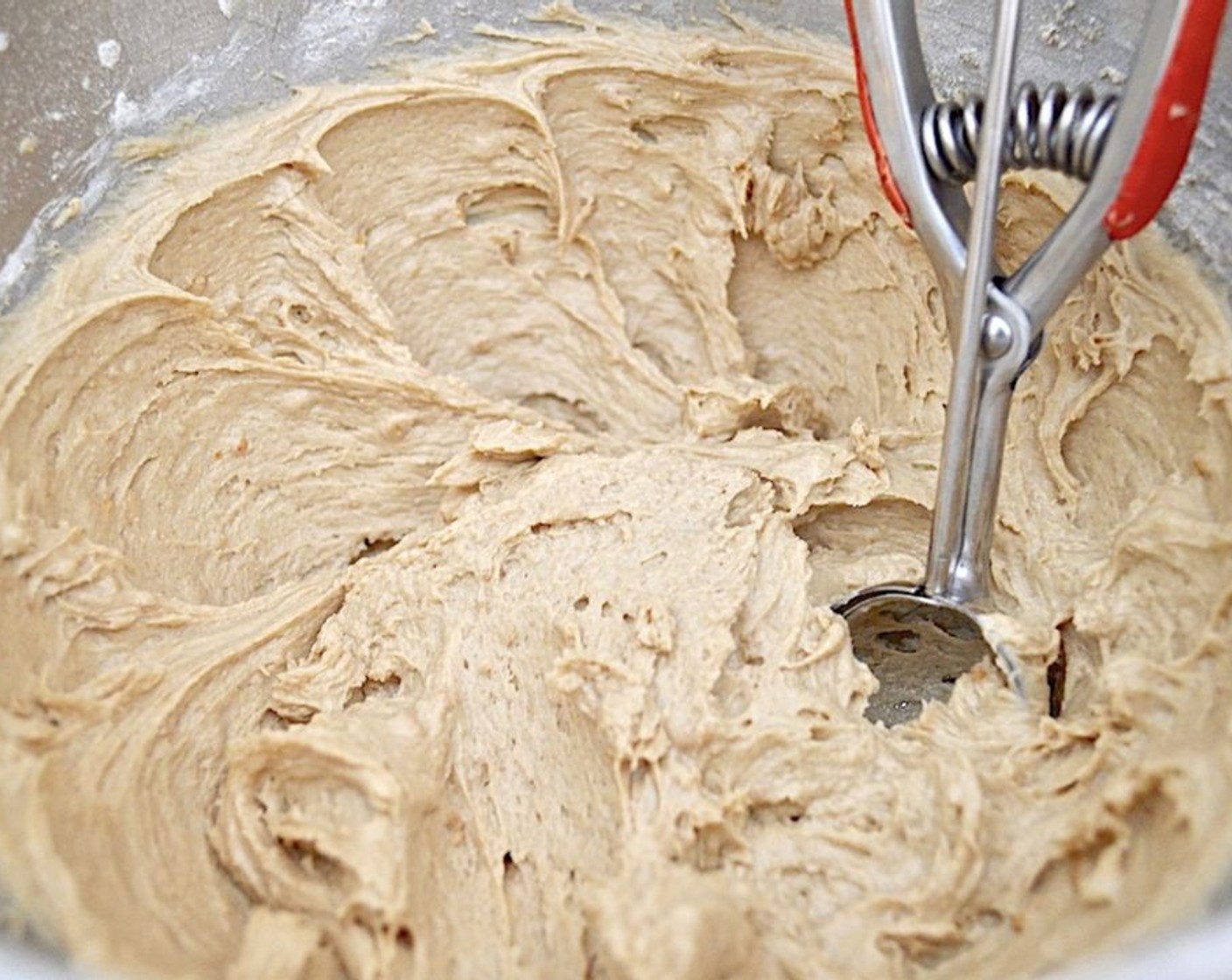 step 6 Combine the Cream Cheese (1 cup), Butter (1/2 stick), and Dark Brown Sugar (1 cup) in the stand mixer bowl and beat them together thoroughly. Then pour in the cereal milk and the Eggland's Best Classic Egg (1), letting them get completely mixed in. Slowly pour in the dry ingredients until you have a soft, sticky dough.