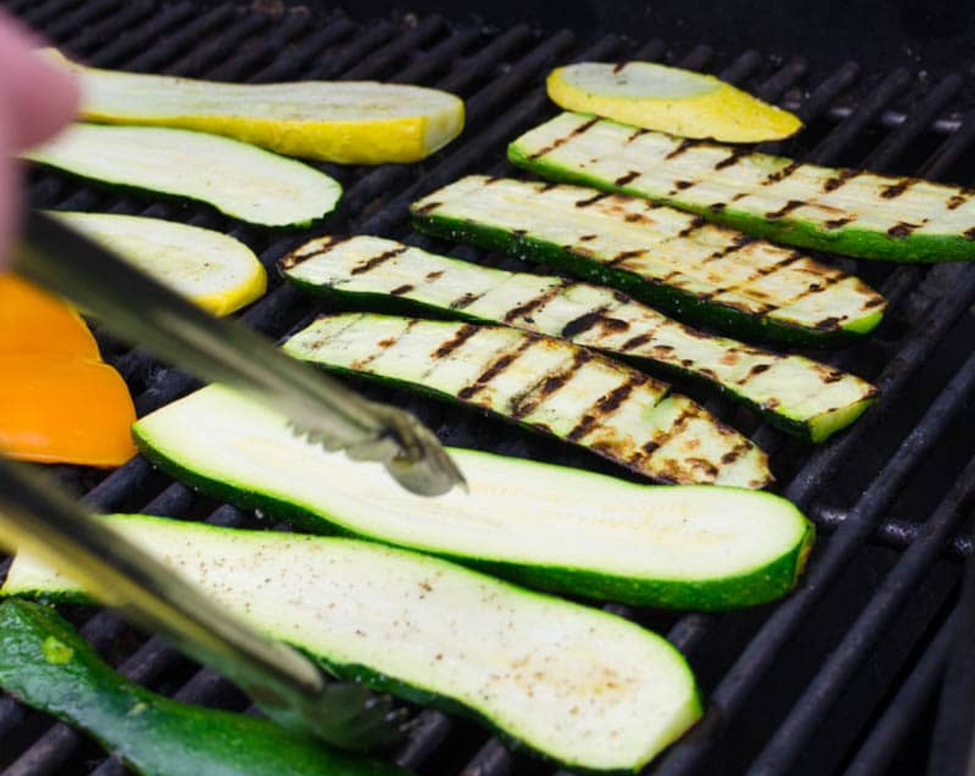 step 5 Place the vegetables on the grill and cook for 2-3 minutes on the first side before flipping them and grilling for an additional 2 minutes on the other side. Transfer the grilled vegetables to a sheet pan to rest.