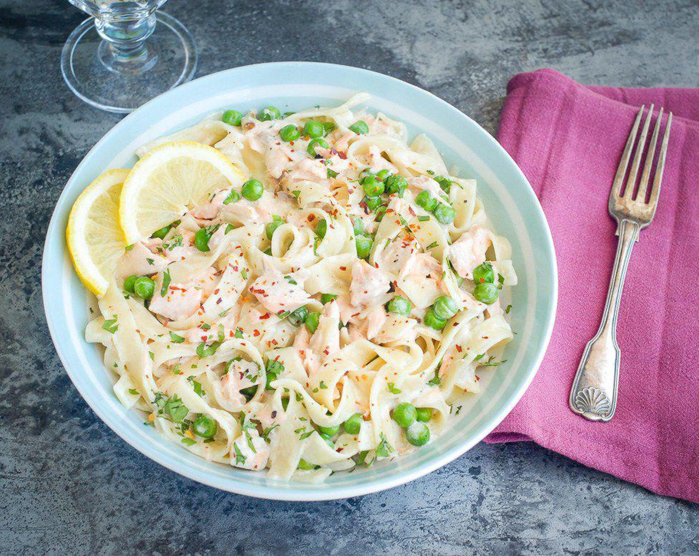 Creamy Salmon Fettuccine