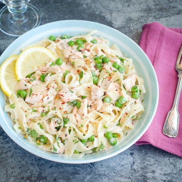 Creamy Salmon Fettuccine Recipe | SideChef