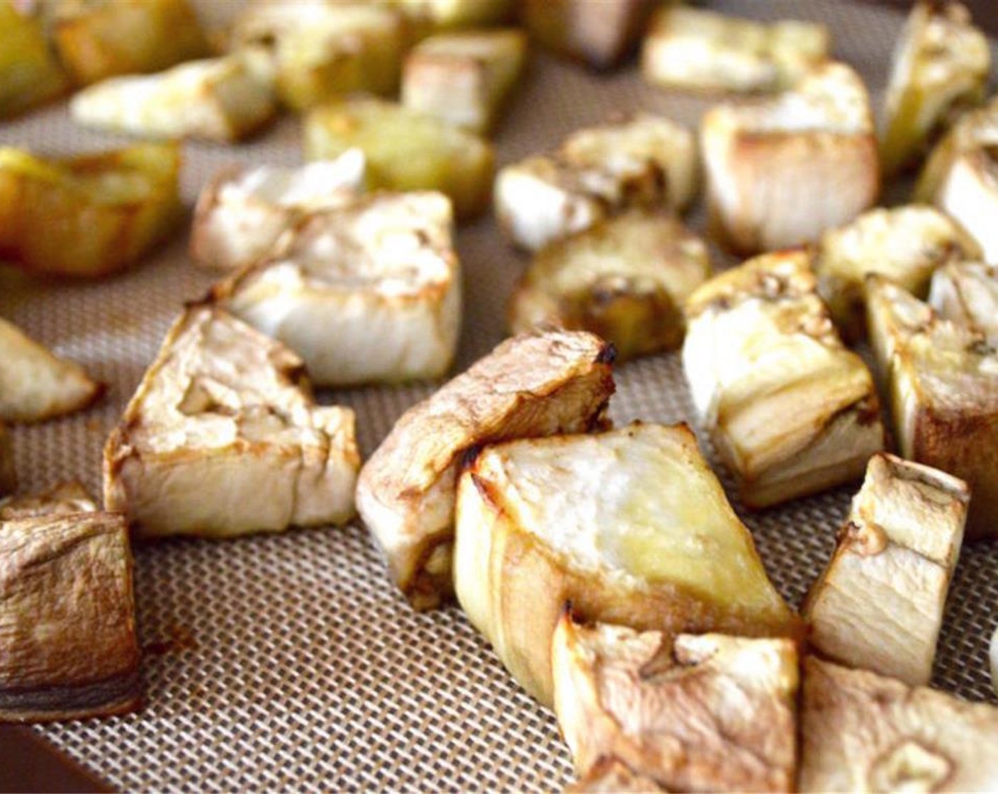 step 3 Roast the eggplant for 30 minutes to get it tender and deeply flavorful.