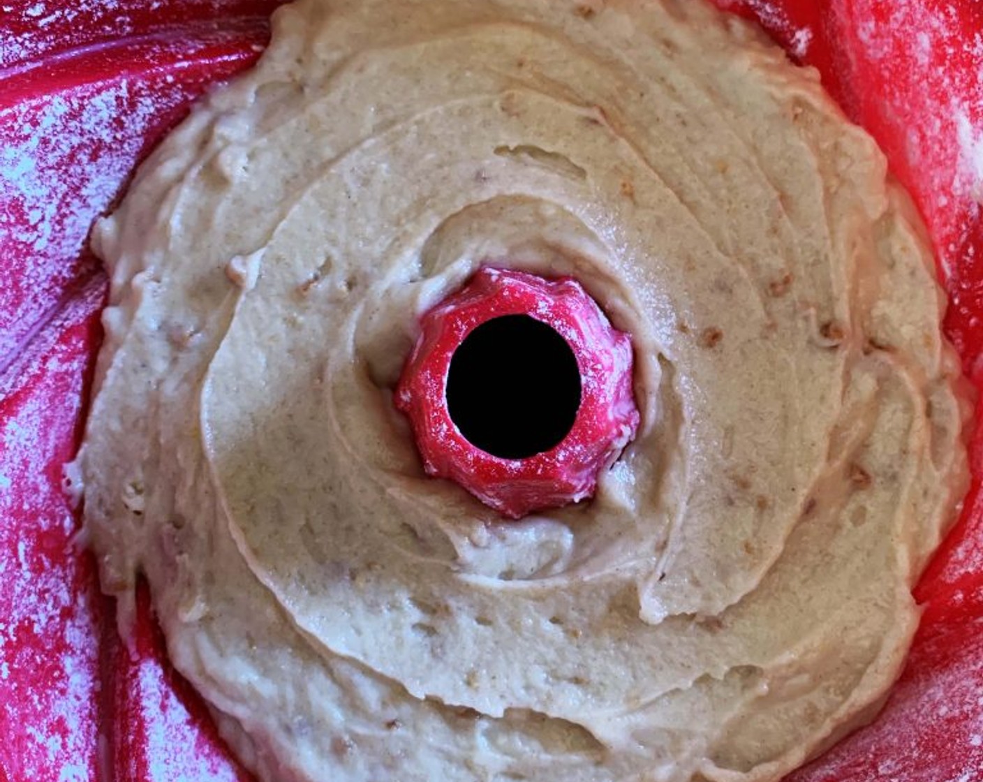 step 5 Oil and dust a baking pan, pour in the cake batter, and bake in a preheated oven at 350 degrees F (180 degrees C) for about 30 to 40 minutes or until a tooth stick inserted in the center comes out clean.