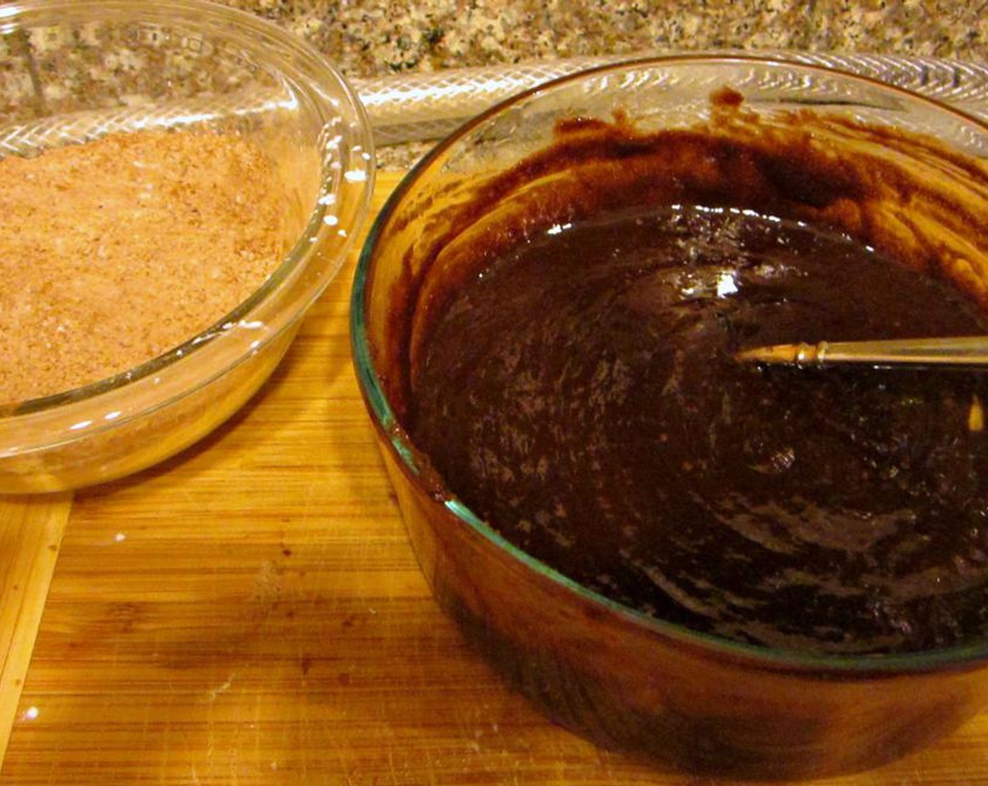 step 5 Add cornstarch mixture to wet ingredients and stir until mixture is smooth and begins to pull away from side of bowl, about 2 minutes.