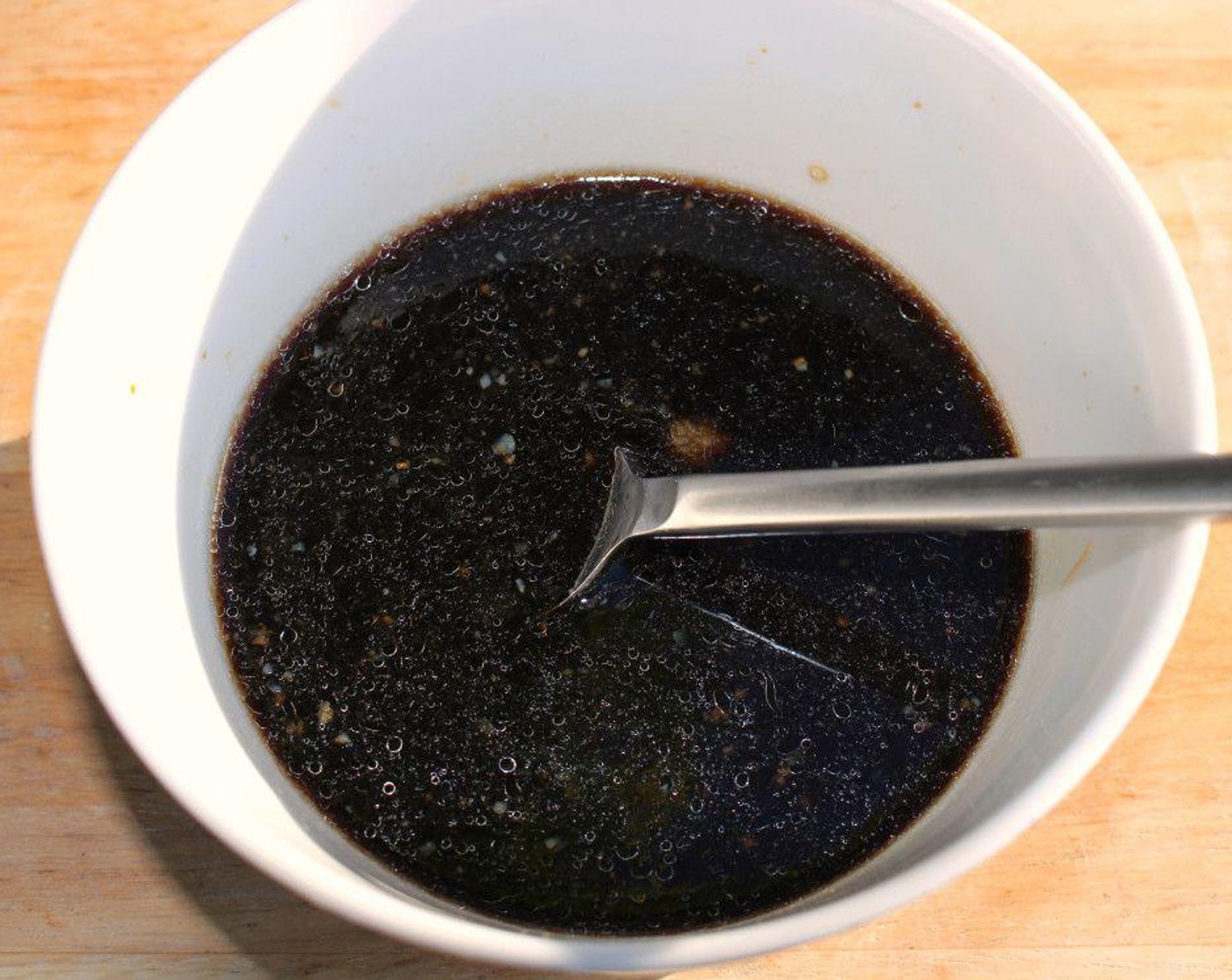 step 5 Combine Oyster Sauce (1 cup), Soy Sauce (1 cup), Chicken Stock (1 cup), Grated Ginger, Garlic Paste (1 tsp), Chili Oil (1 tsp), Brown Sugar (1 tsp), and Chili Paste (1 tsp). Mix well.