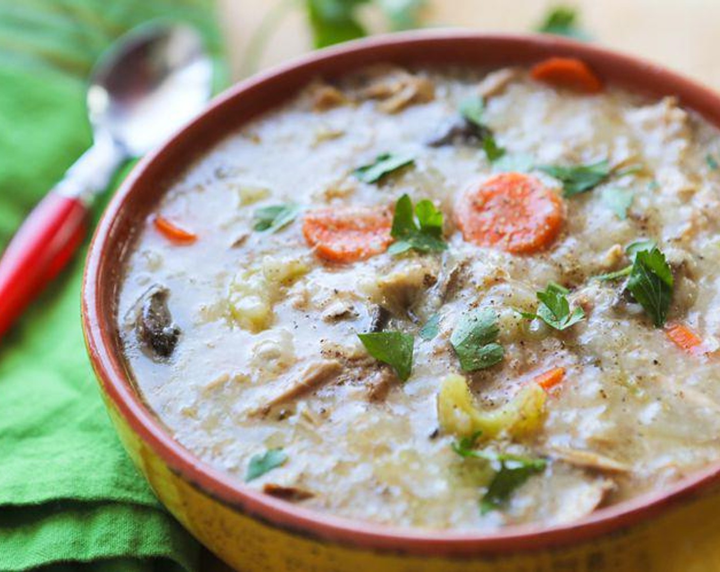 Slow Cooker Turkey Rice with Soup