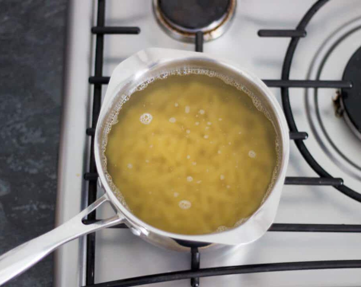 step 2 First up we need to prep that pasta. Fill a pan with boiling water, add a little salt and cook the Elbow Macaroni (12.5 oz) according to the packet instructions.