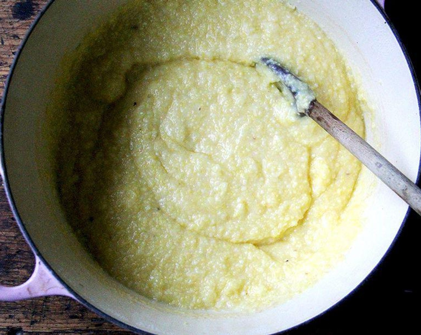 step 2 Bake uncovered for 40 minutes. Stir the polenta, taste, add salt if needed, and bake for another 10 to 20 minutes or longer—until it reaches the consistency you like. Remove from the oven, stir, and serve immediately or cover and keep warm until you are ready to serve.