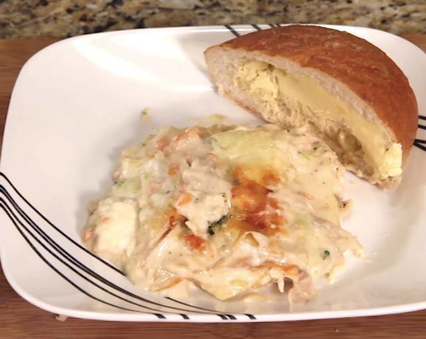 Lazy Man's Alfredo Chicken Lasagna