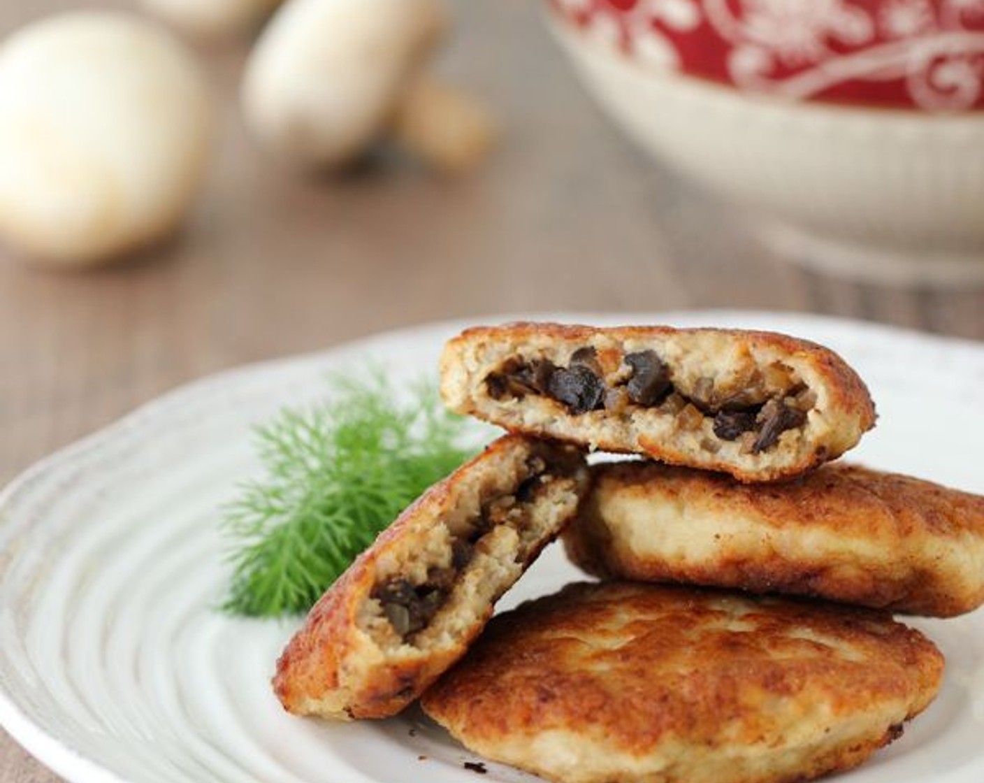 Chicken Kotleti with Mushroom Stuffing