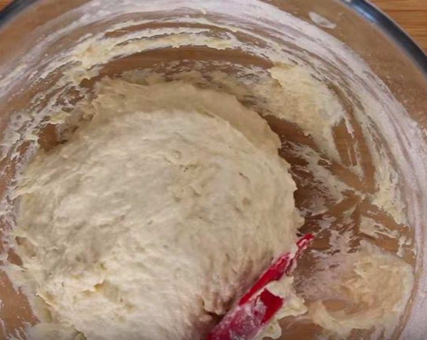 step 3 Add additional All-Purpose Flour (1 cup) and mix until well combined. Continue adding flour 1/4 cup at a time as needed until a soft dough is formed. The dough should stick to the bottom of the bowl but pull away from the sides.