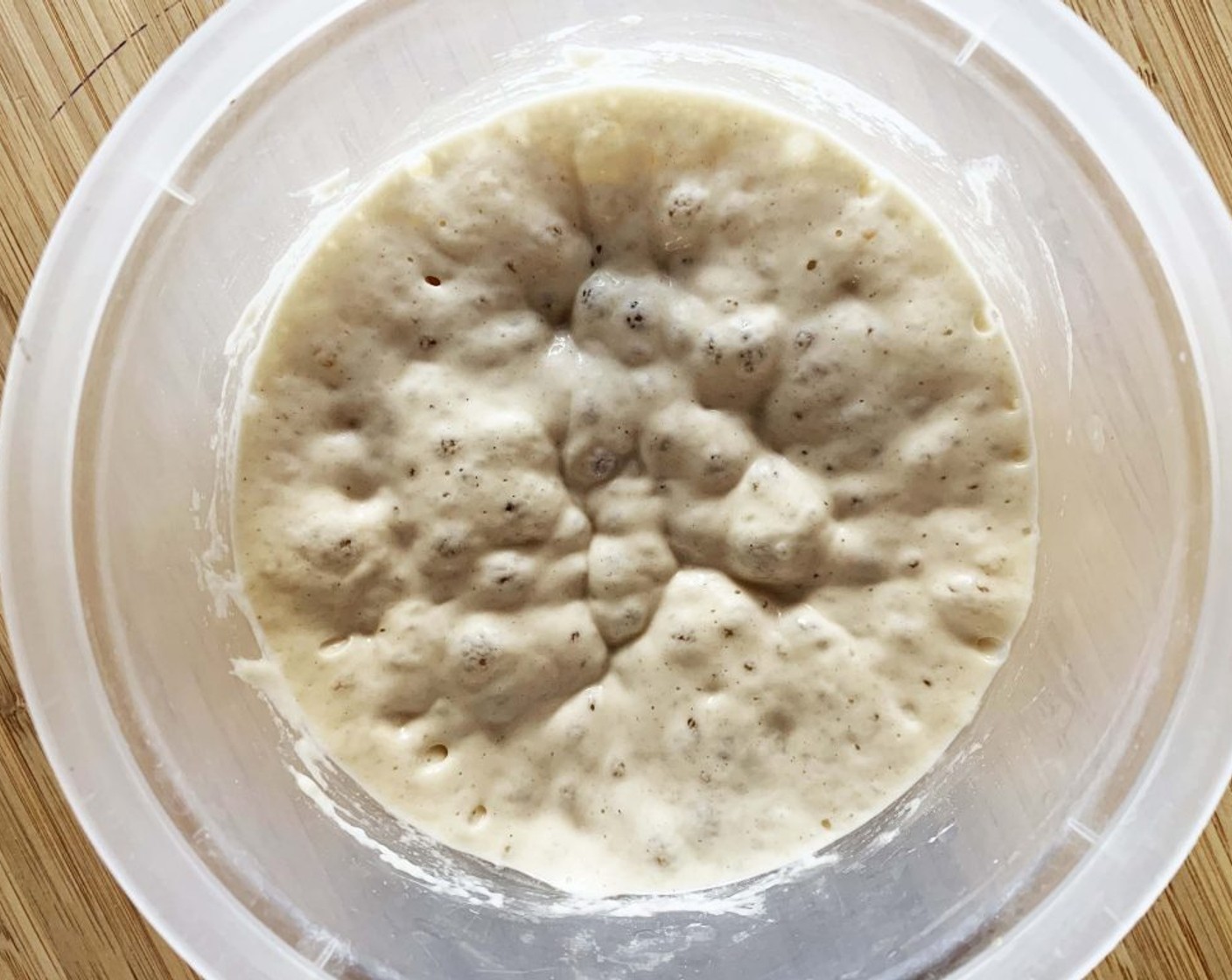 step 1 In a bowl using a fork mix together the Water (2 oz), Type 0 Flour (1/3 cup), and Fresh Yeast (1/4 tsp) to make the poolish. Cover with plastic wrap and let it rest until it gets all bubbling. Time will depend on your room temperature, but around 4-5 hours should be enough.