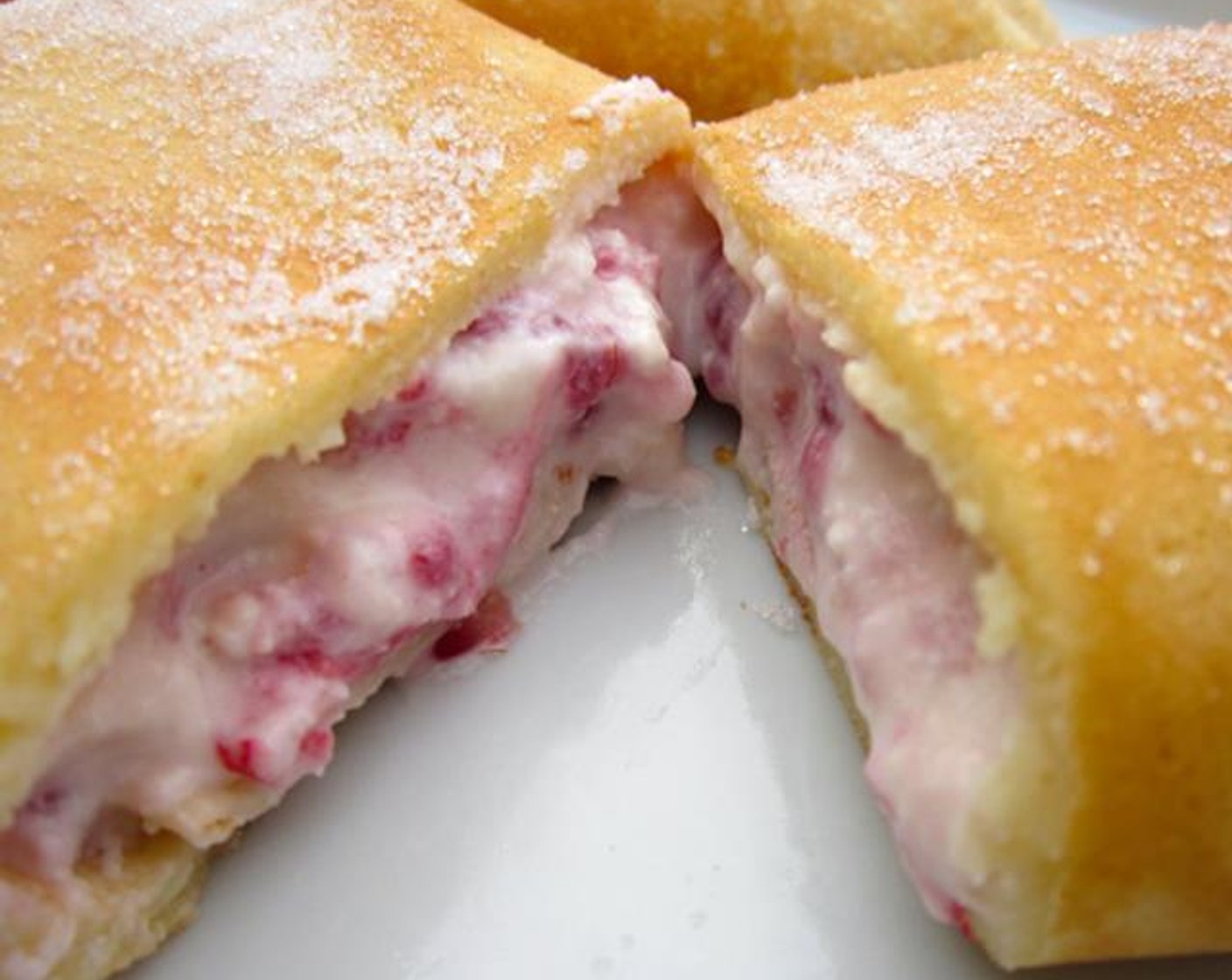 Raspberry and Cheese Blintzes