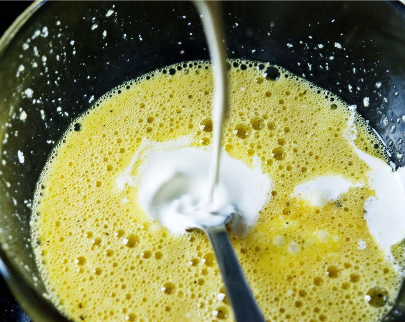 step 10 Beat up the mixture then pour in the Heavy Cream (1 cup).