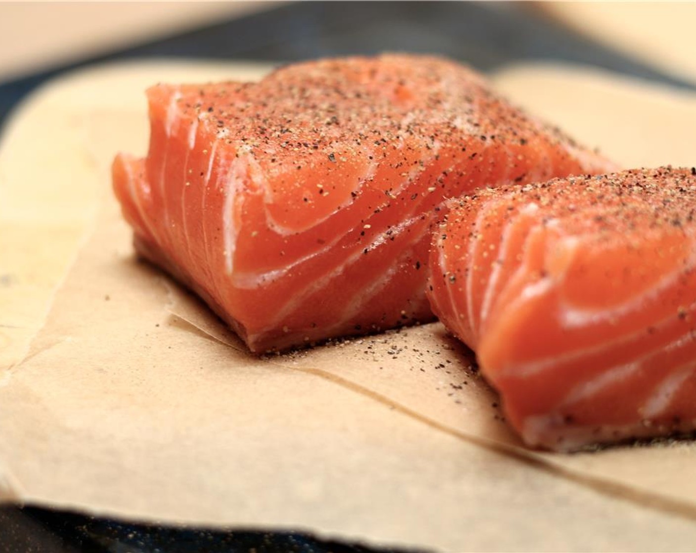 step 2 Season the Skin-On Salmon Fillets (4) liberally with salt and set aside.