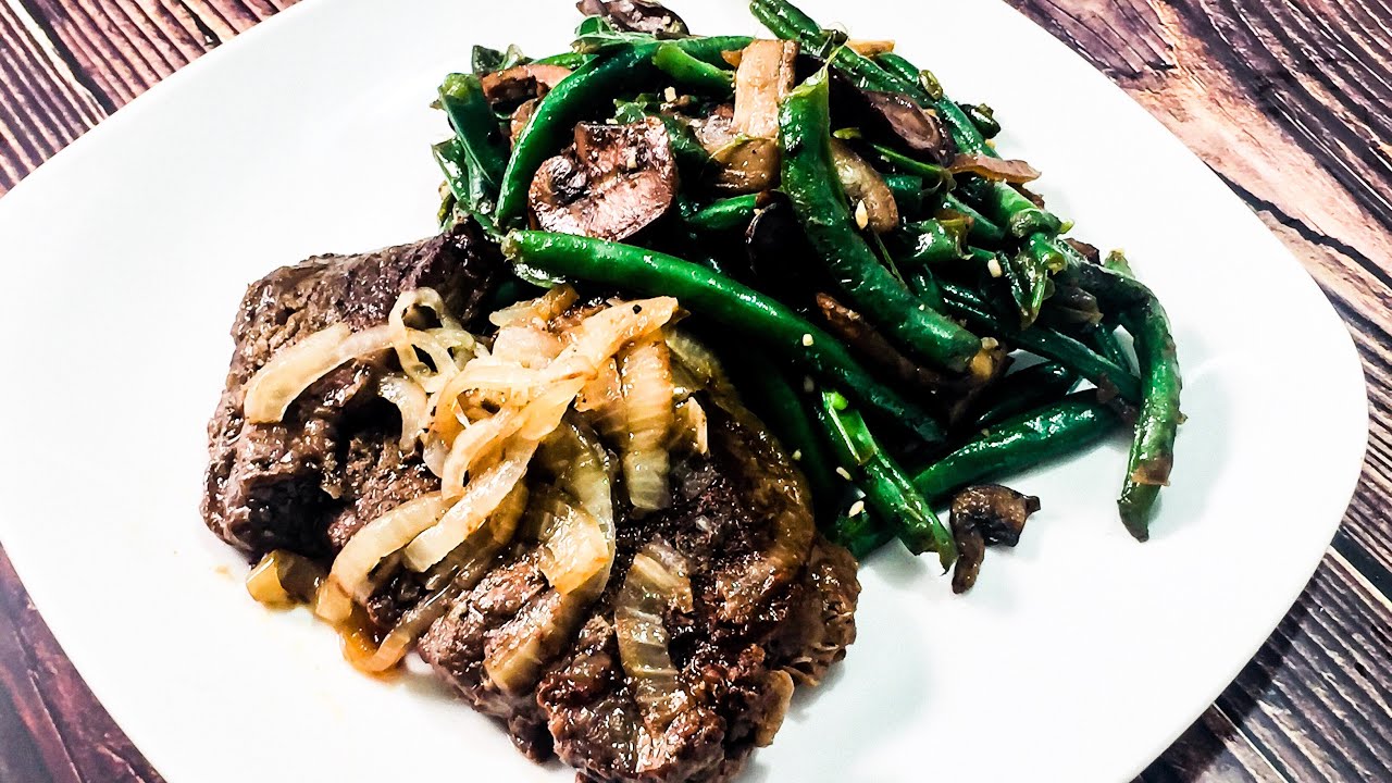 Fork Tender Steak with Green Beans and Mushrooms Recipe SideChef