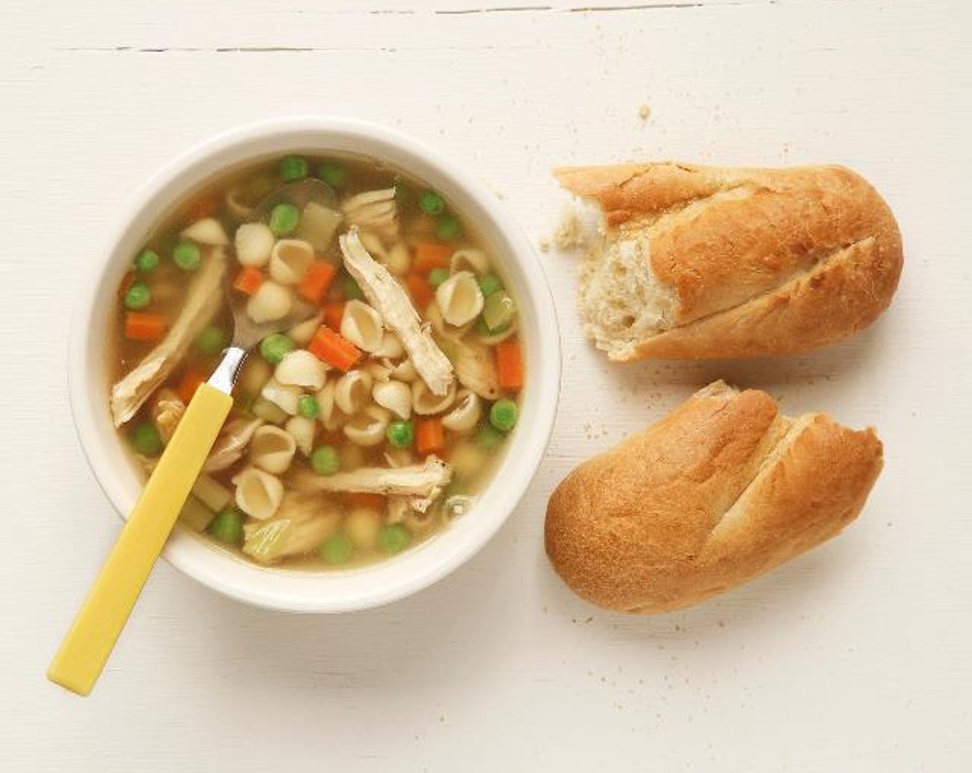 Kids Chicken Soup with Baguette