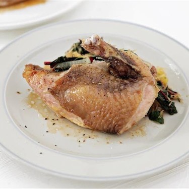 Guinea Hen with Greens and Spaghetti Squash Recipe | SideChef