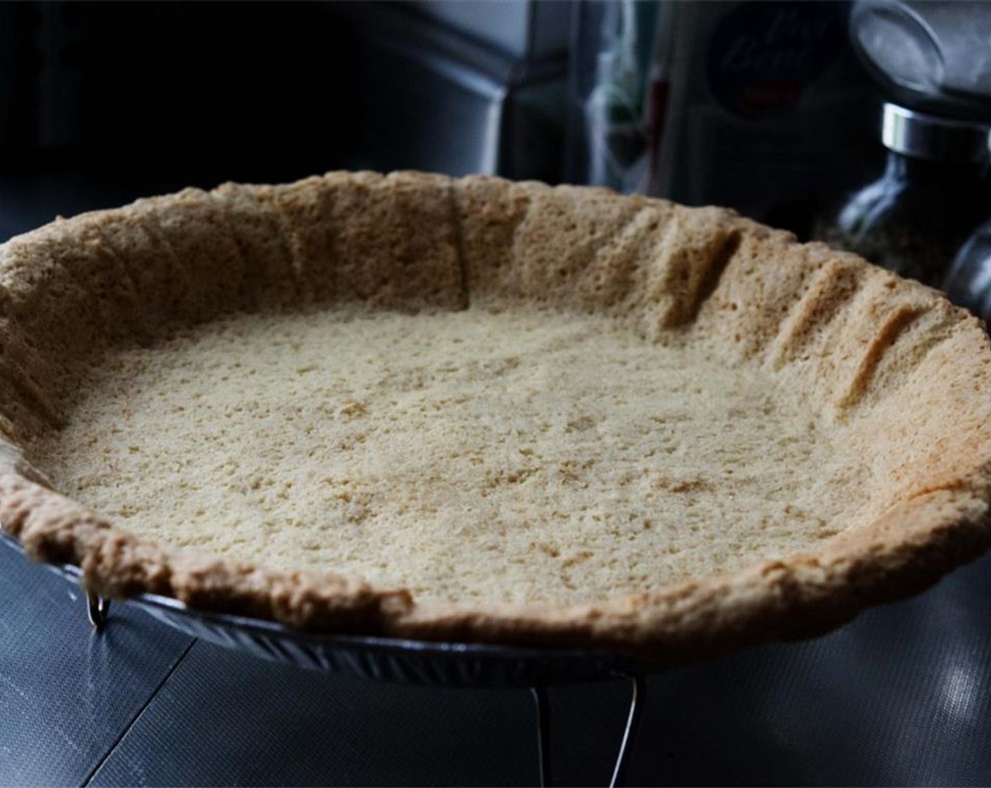 step 10 Remove from the oven, let it cool down, then move it onto a serving plate.