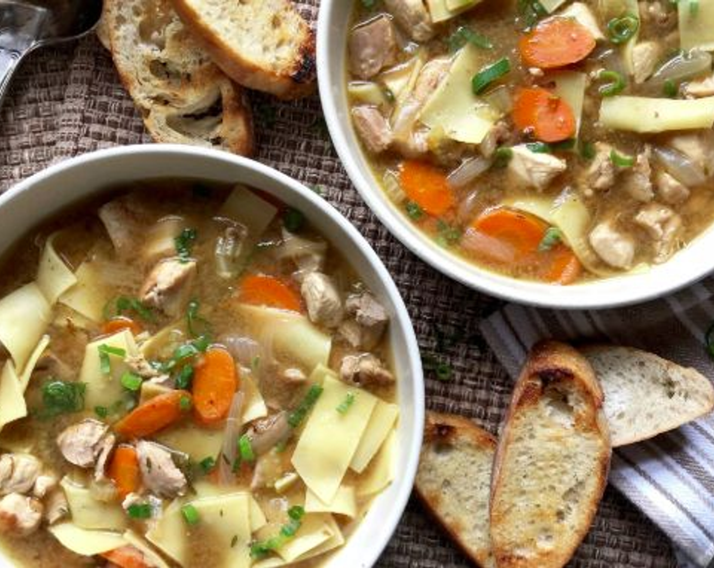 Quick and Rich Chicken Soup with Fresh Noodles