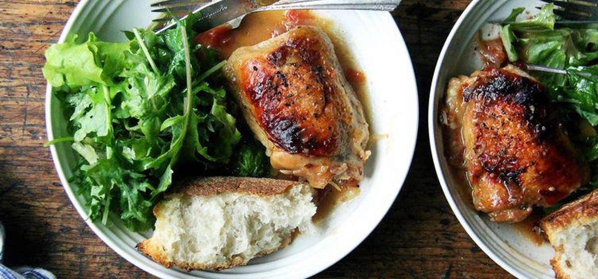 One-Pan Roasted Chicken with Sherry Vinegar Sauce Recipe | SideChef