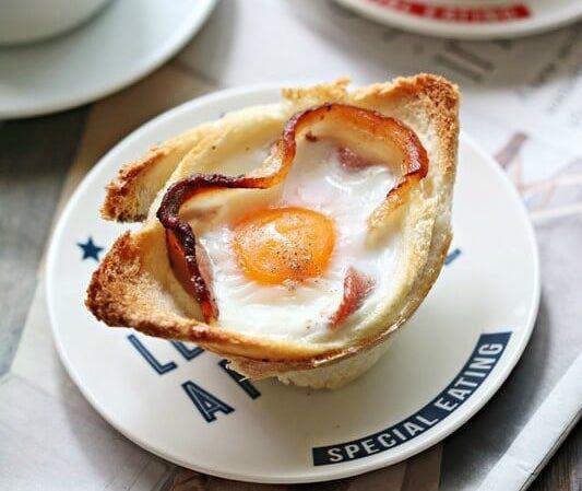 Bacon Egg Toast Cups-image