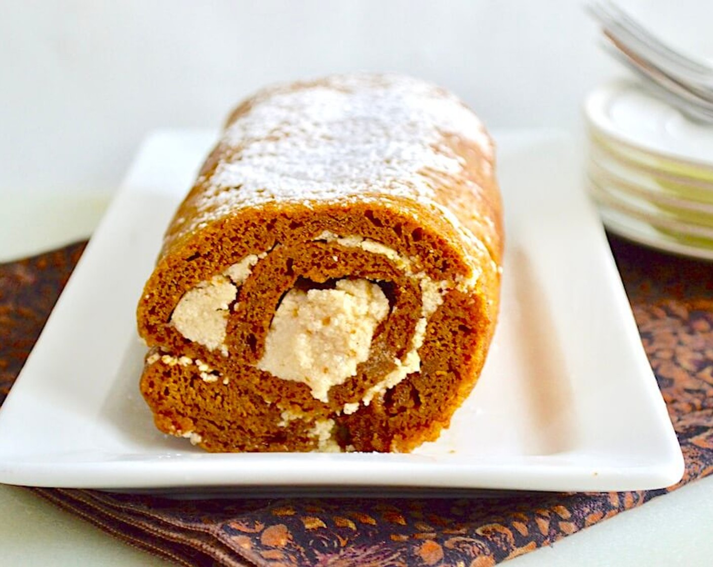 step 9 When it's time for dessert, dust the top generously with more powdered sugar, Slice and serve! Enjoy!!