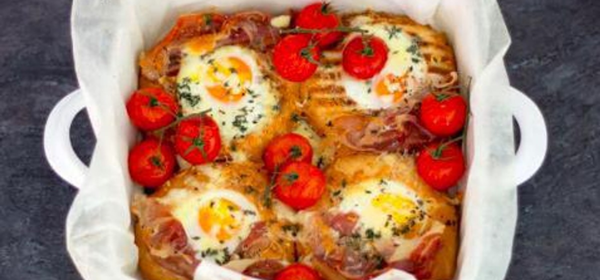 Tomato and Parma Ham Breakfast Egg Bake Recipe SideChef