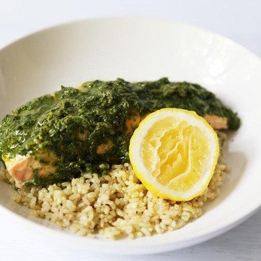 Steamed Herb Salmon and Brown Rice Recipe | SideChef