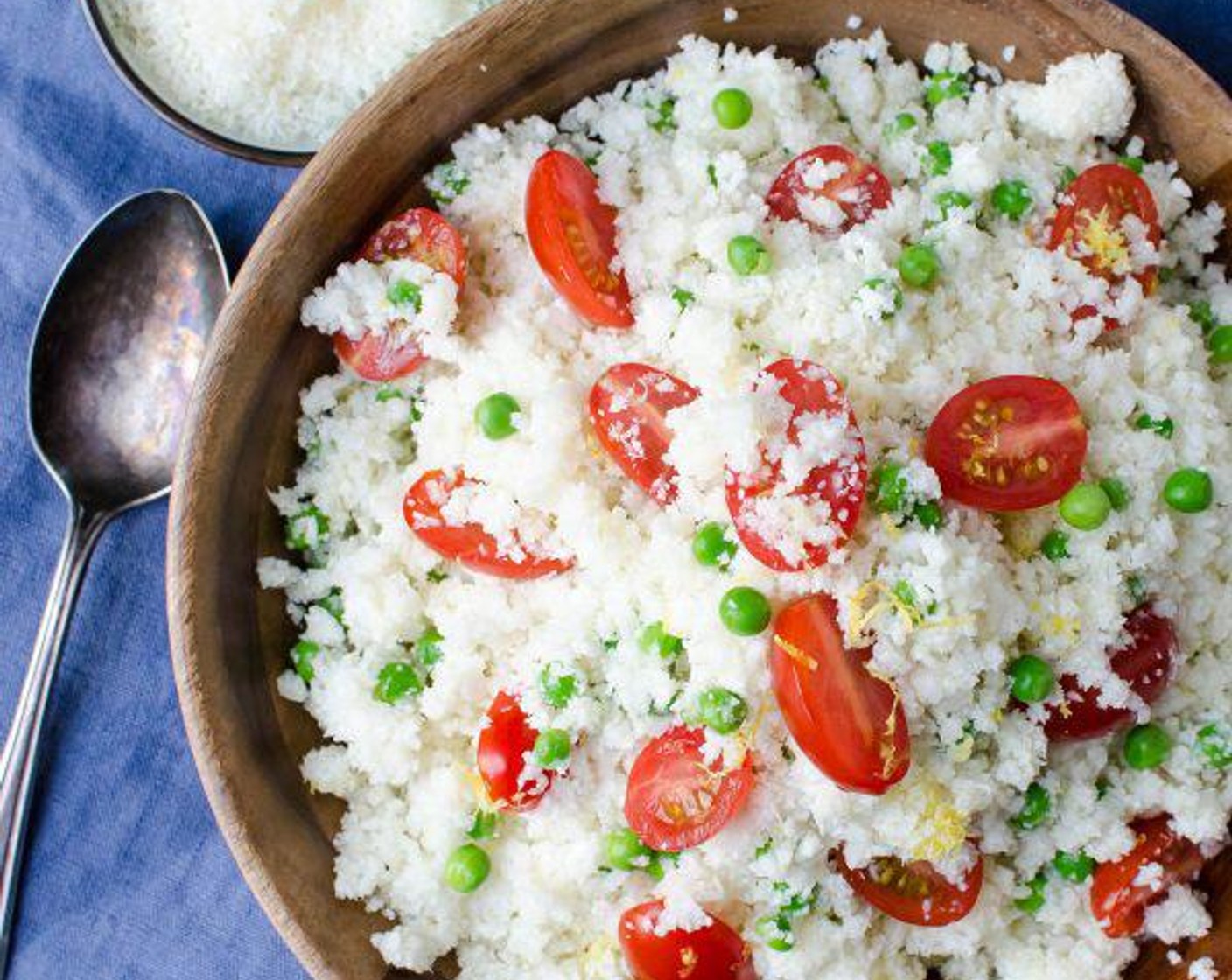 Lemony Parmesan Pea Couscous