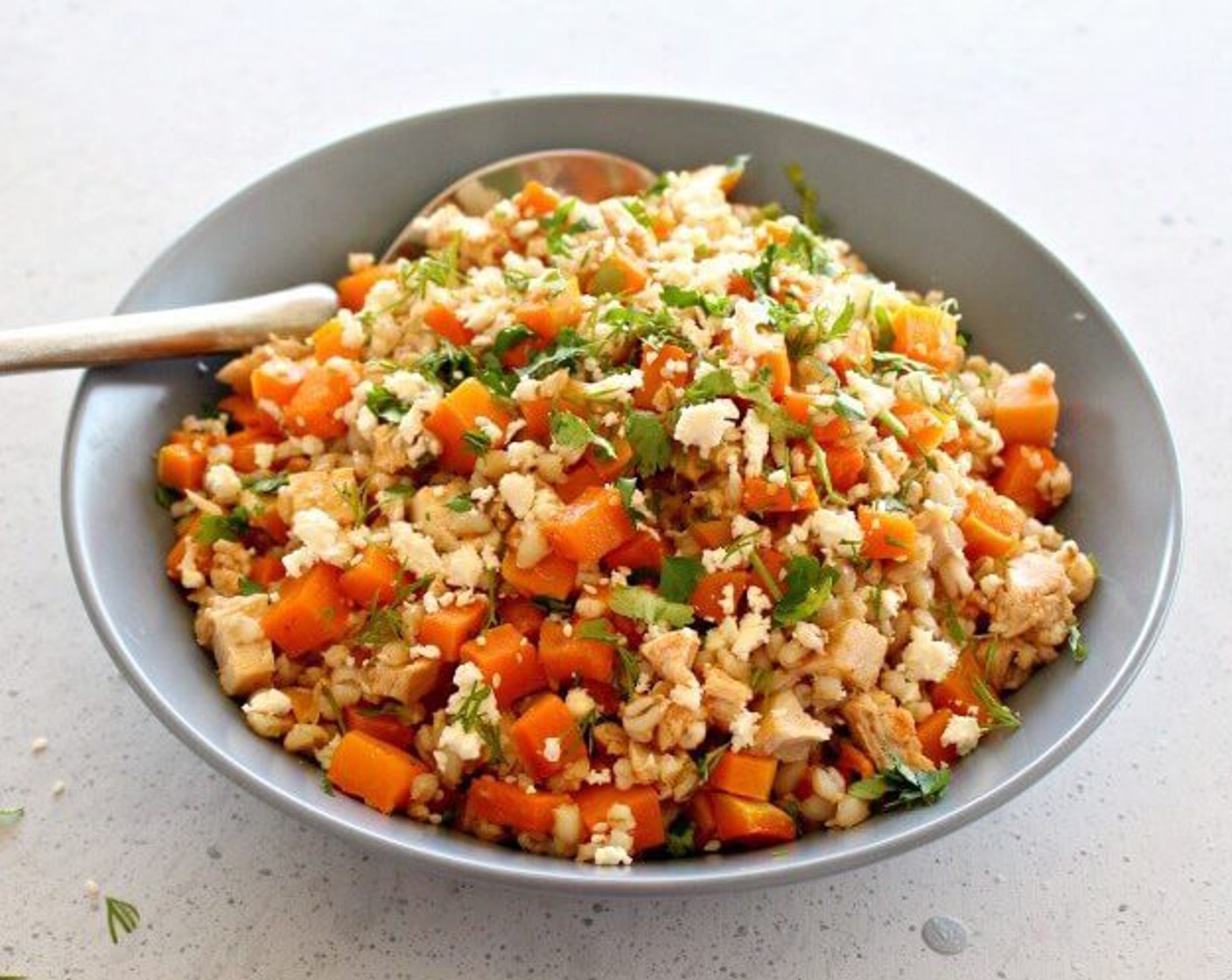 Sesame Chicken Butternut Barley Salad