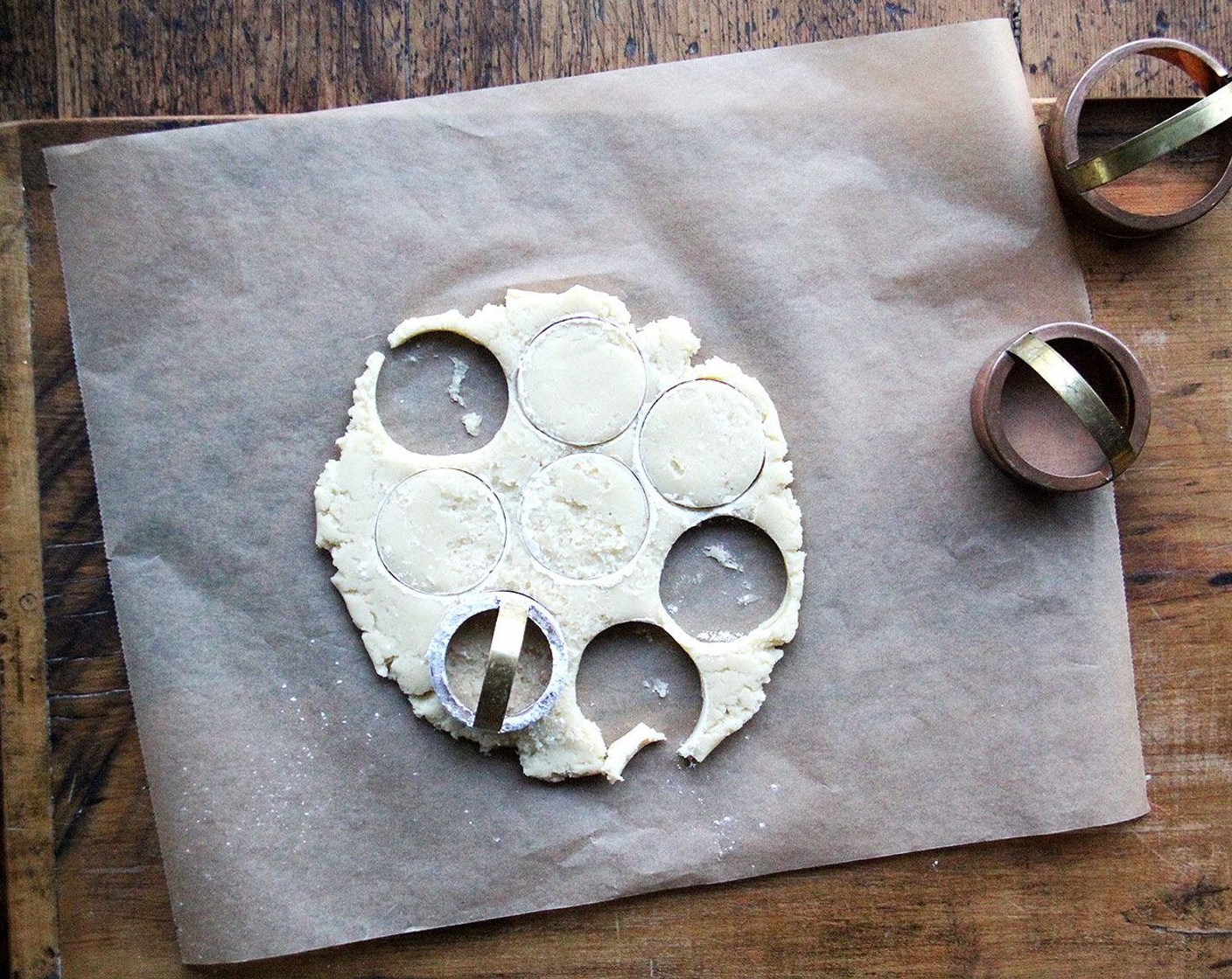 step 7 Cut out your cookies with cookie cutters of your choice. Gather scraps, re-roll, and repeat process.