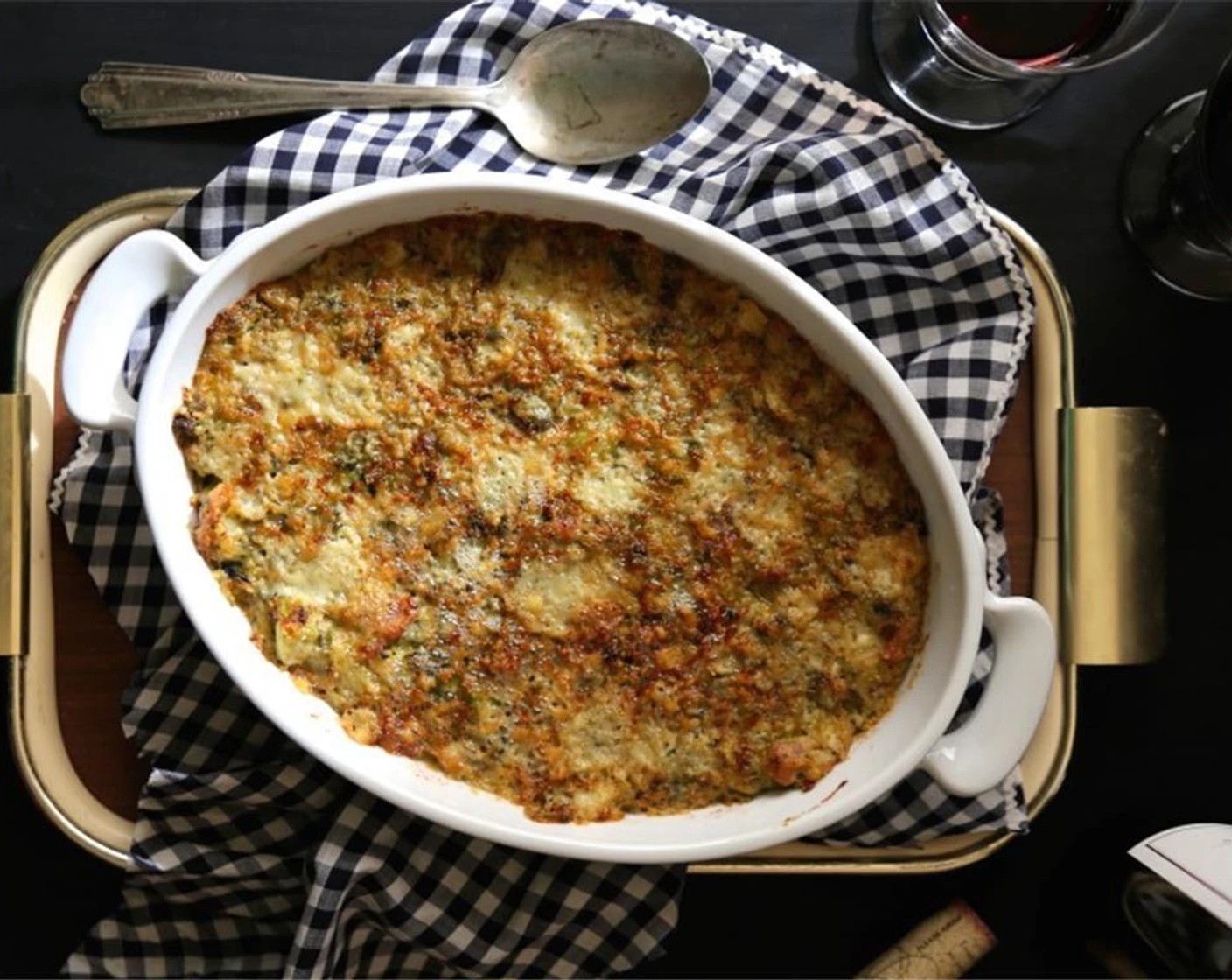 Brussels Sprout Casserole with Bacon & Gorgonzola