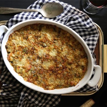 Brussels Sprout Casserole with Bacon & Gorgonzola Recipe | SideChef