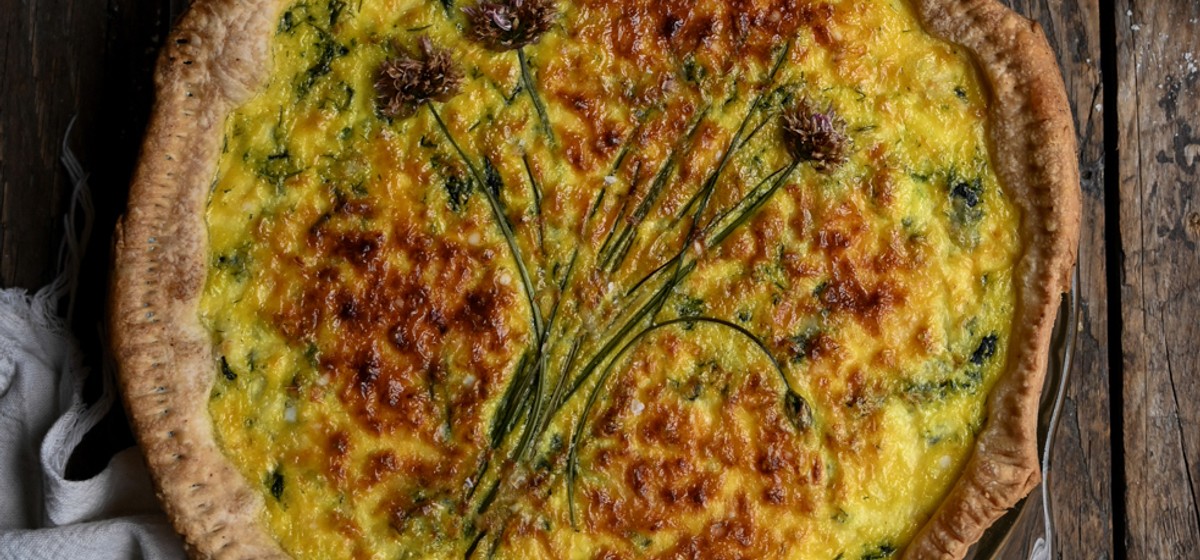 Hake Spinach Feta Quiche Recipe | SideChef