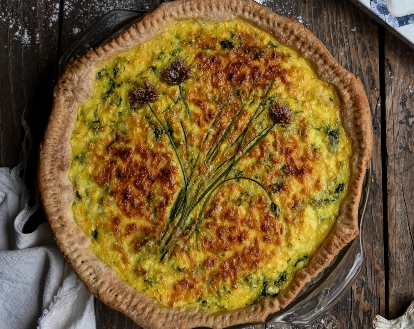 Hake Spinach Feta Quiche