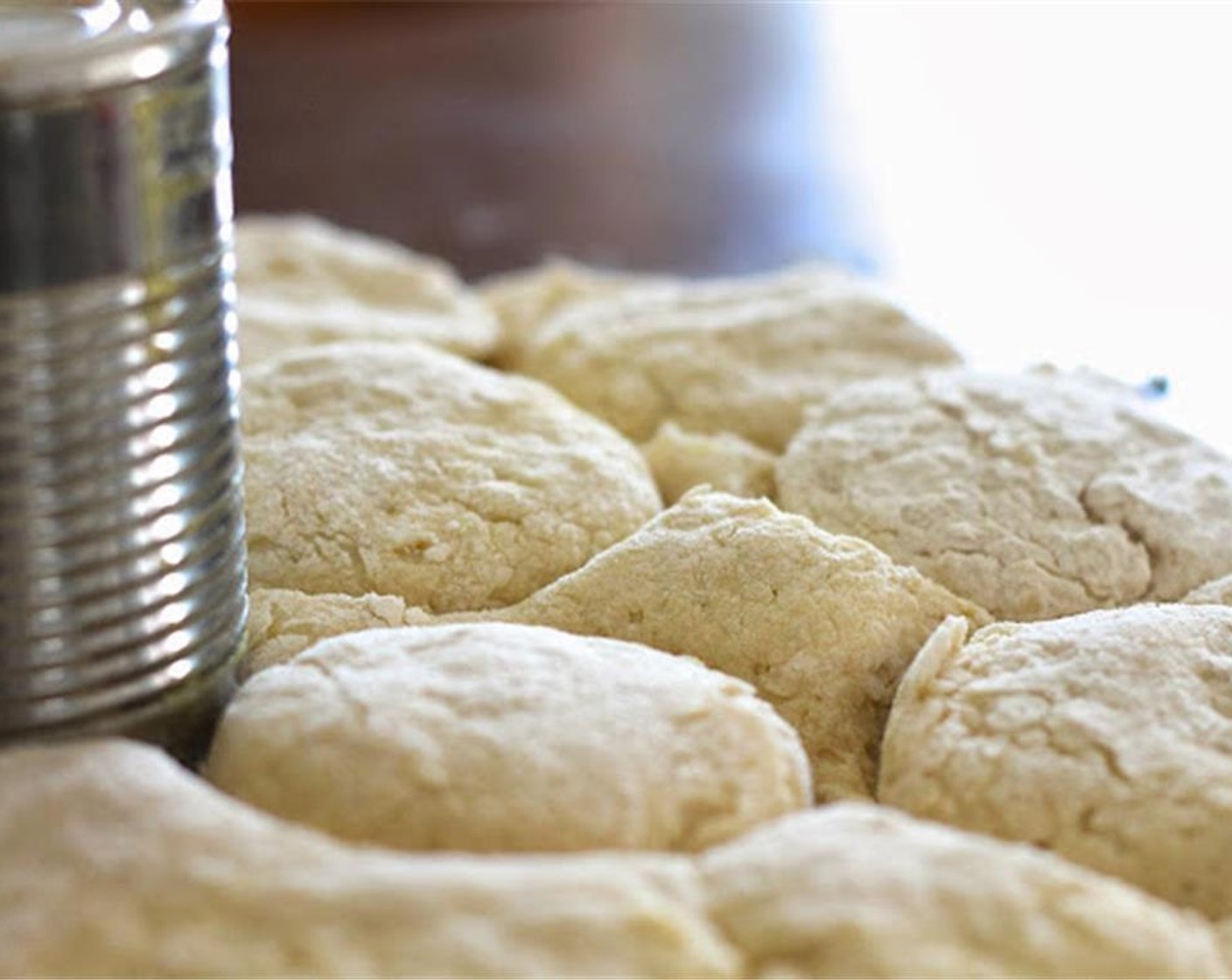 step 6 Use a floured can or cutter to shape the biscuits.