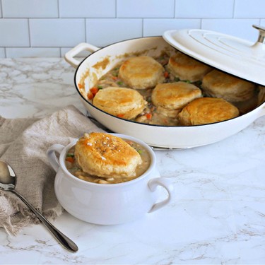 Biscuit Topped Veggie and White Bean Stew Recipe | SideChef