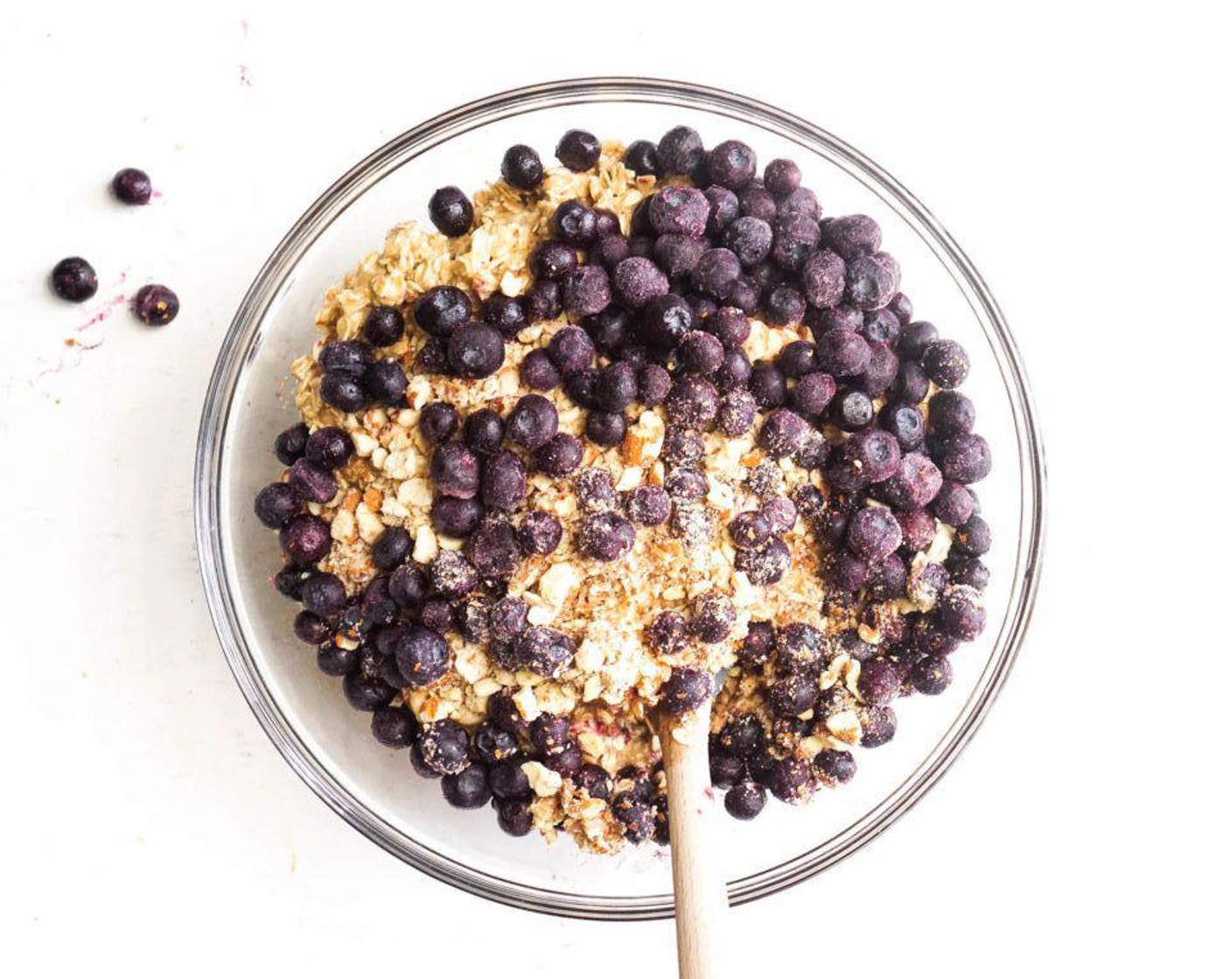 step 3 Add the Old Fashioned Rolled Oats (3 cups) and mix until well combined. Using a rubber spatula, fold in the Fresh Blueberry (1 cup) and Slivered Almonds (1/2 cup). Taste for sweetness/salt and adjust as necessary.