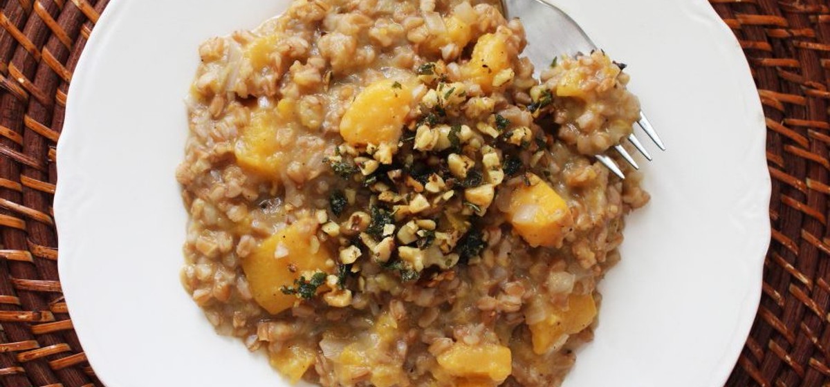 Farro Risotto with Butternut Squash Recipe | SideChef