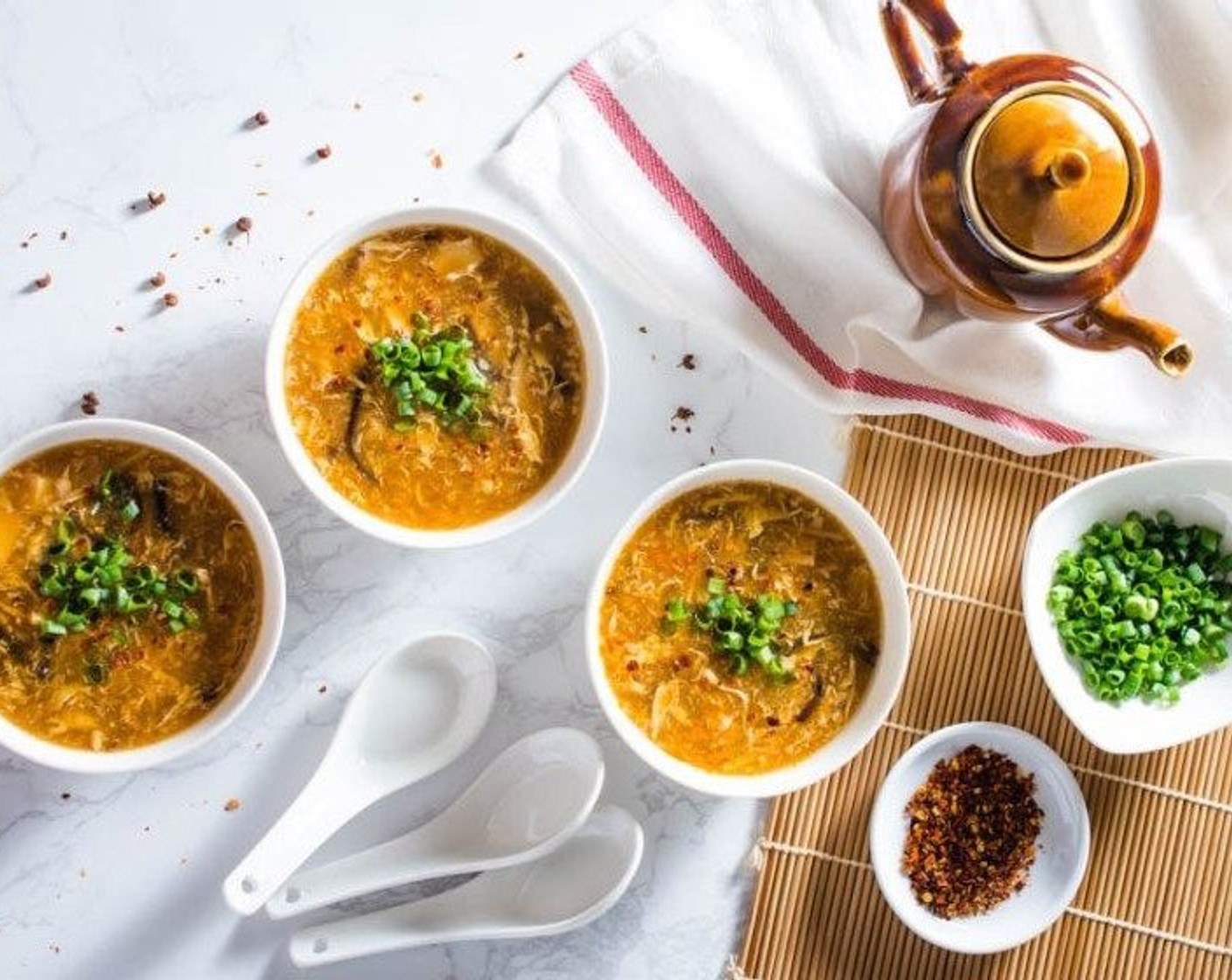 step 11 Transfer soup to serving bowls and top with Scallions (2 stalks). Serve and enjoy!