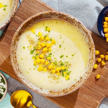 Potato Leek Soup with Roasted Chickpea Recipe | SideChef