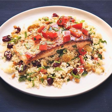 Lemon-Pepper Salmon with Couscous Recipe | SideChef