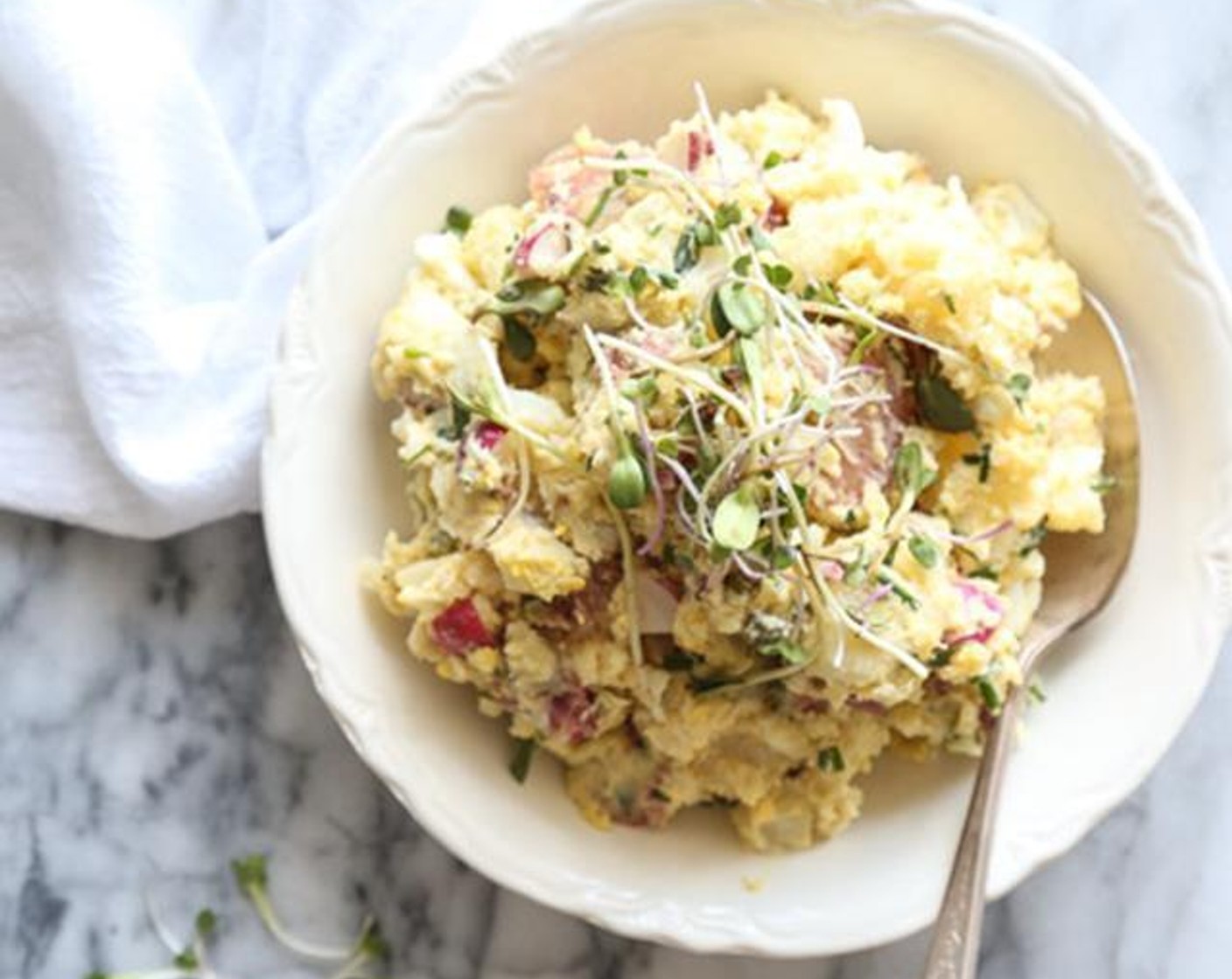 Red Potato Salad with Radishes, Capers and Chives