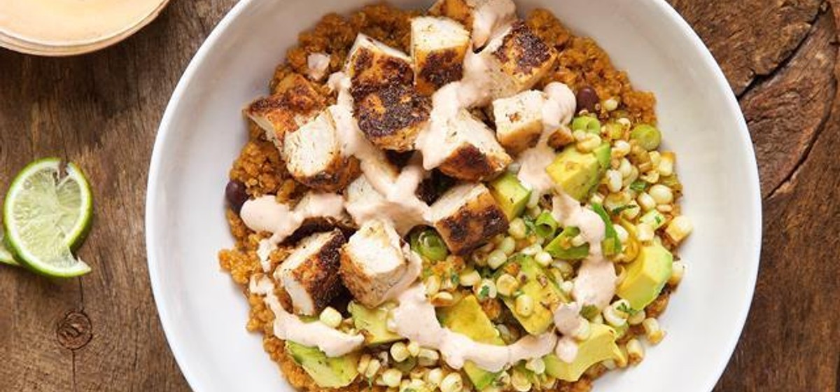 Southwestern Chicken Bowl with Corn and Avocado Recipe | SideChef